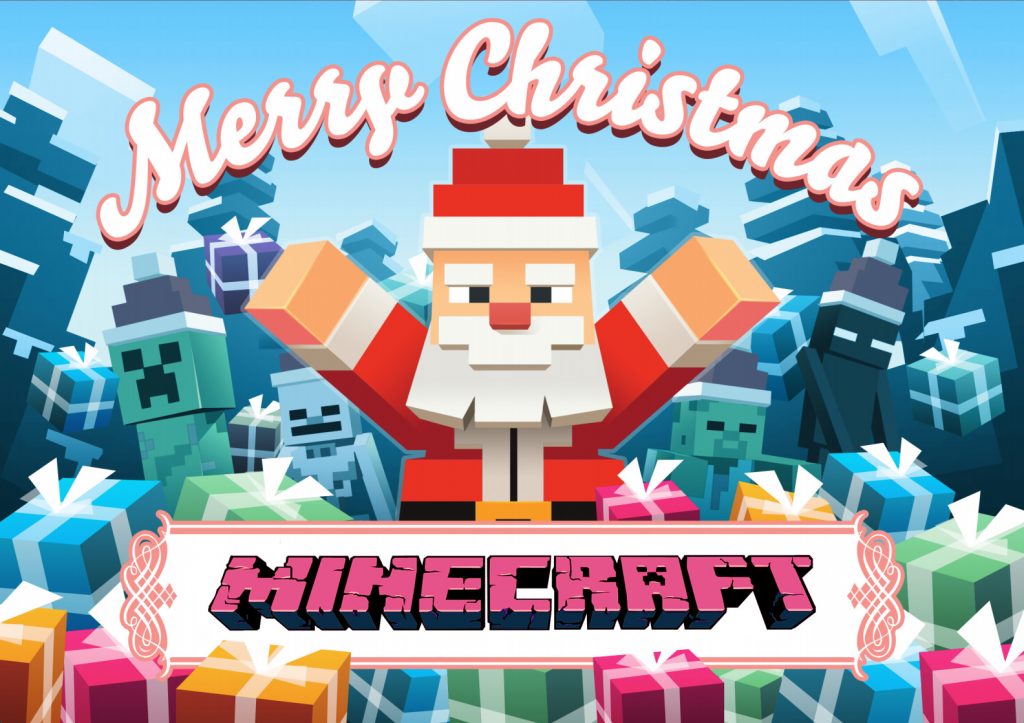 Minecraft la Feliz Navidad Fondo de Pantalla