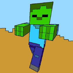Dibujo de Zombi de Minecraft para colorear
