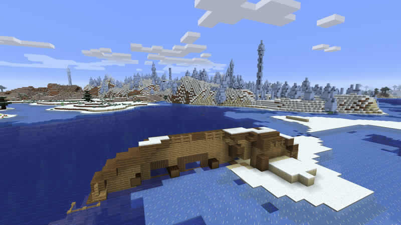 Semilla de Naufragio en el Iceberg para Minecraft