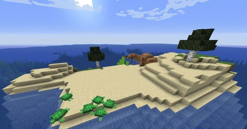 Semilla de Isla con un naufragio y monumento Captura de pantalla