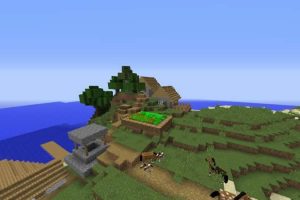 Semilla de Hermoso pueblo isleño para Minecraft
