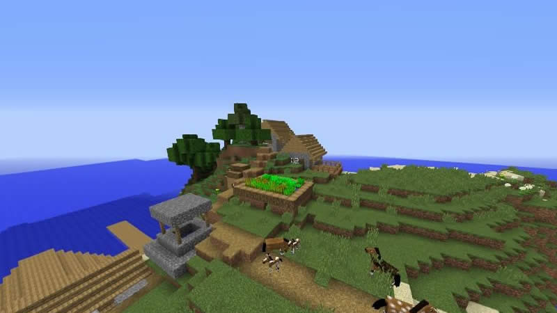 Semilla de Hermoso pueblo isleño para Minecraft