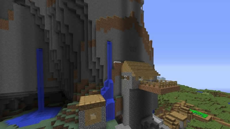 Semilla de la aldea de la cascada para Minecraft